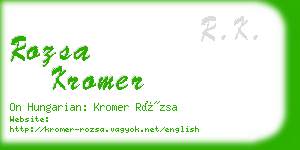 rozsa kromer business card